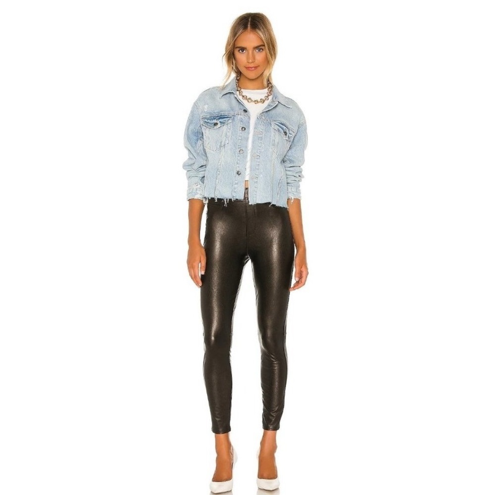 Spanx Like Leather Skinny Pant In Classic Black Small